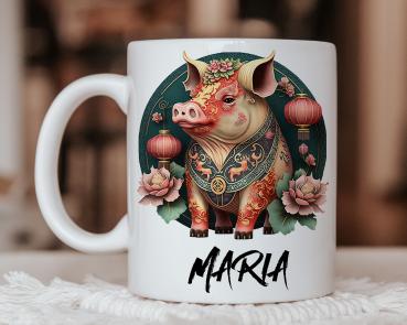 Coffee mug chinese zodiac Pig
